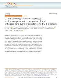 USP12 Downregulation Orchestrates a Protumourigenic Microenvironment and Enhances Lung Tumour Resistance to PD-1 Blockade
