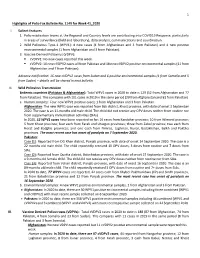 1 Highlights of Polio Fax Bulletin No. 1149 for Week 41 2020 I. Salient