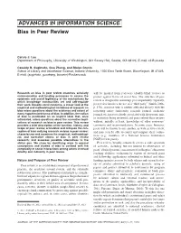 Bias in Peer Review