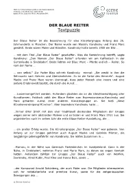 DER BLAUE REITER Textpuzzle