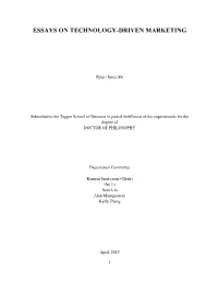 Essays on Technology-Driven Marketing