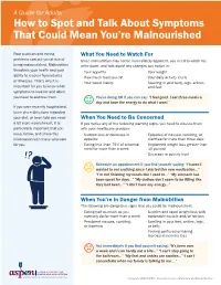 How to Spot and Talk About Symptoms That Could Mean You're