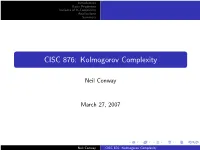 Kolmogorov Complexity