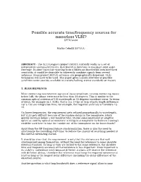 Possible Accurate Time/Frequency Sources for Maserless VLBI? Seticon04
