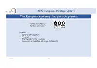 The European Roadmap for Particle Physics