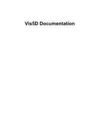 Vis5d Documentation Vis5d Documentation Table of Contents