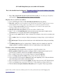 60+ Health Blog Ideas You Can Create in 60 Minutes