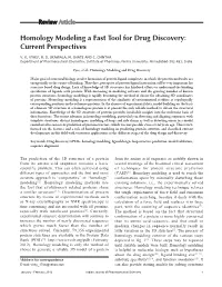 Homology Modeling a Fast Tool for Drug Discovery: Current Perspectives