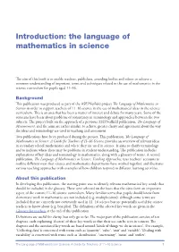 Introduction: the Language of Mathematics in Science