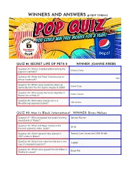 KENT WINNERS and ANSWERS Copy
