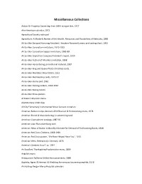 Miscellaneous Collections