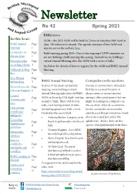 Newsletter No 42 Spring 2021