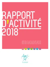 Rapport D Activi T É 2018