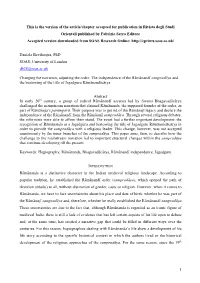 1 This Is the Version of the Article/Chapter Accepted For