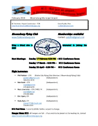 Bloomsburg Flying Club Memberships Available! Contact: Astaffin@Gmail.Com