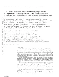 The 2003-4 Multisite Photometric Campaign for the Beta Cephei And