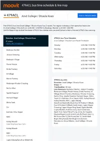479ACL Bus Time Schedule & Line Route