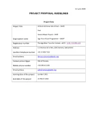Project Proposal Guidelines