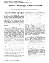 The Effects of Visual Feedback in Therapeutic Exergaming on Motor Task Accuracy