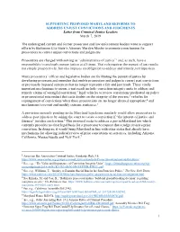1 Supporting Proposed Maryland Reforms To