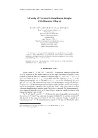 A Family of Trivalent 1-Hamiltonian Graphs with Diameter O(Log N)
