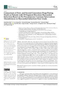 And Second-Generation Drug-Eluting Stents in Patients with ST-Segment