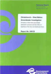 Environment Canterbury Unpublished Report U00/33