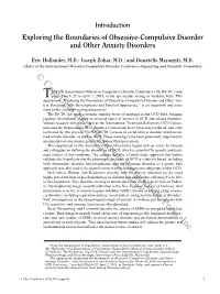Introduction: Exploring the Boundaries of Obsessive-Compulsive Disorder