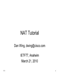 NAT Tutorial