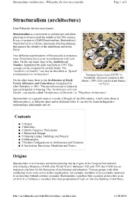 Structuralism (Architecture) - Wikipedia, the Free Encyclopedia Page 1 of 6