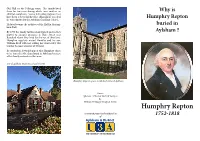 Why Is Humphry Repton Buried in Aylsham