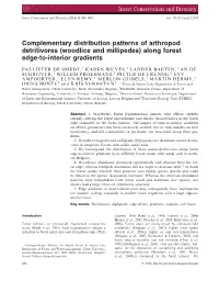 Complementary Distribution Patterns of Arthropod Detritivores (Woodlice and Millipedes) Along Forest Edge&#X2010;To&#X20