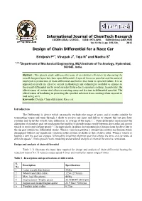 Design of Chain Differential for a Race Car International Journal Of