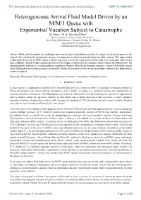Heterogeneous Arrival Fluid Model Driven by an M/M/1 Queue with Exponential Vacation Subject to Catastrophe M