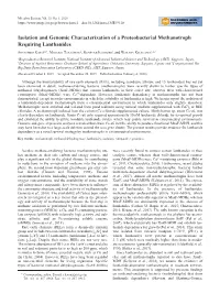 Isolation and Genomic Characterization of A