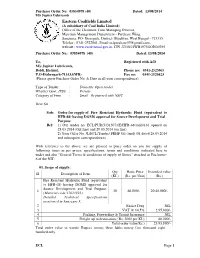 Purchase Order No: 05854078 (40) Dated: 13/08/2014