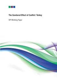 The Gendered Effect of Conflict: Turkey