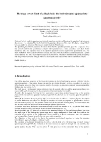 Stochastic Hydrodynamic Analogy of Quantum Mechanics