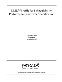 Umltmprofile for Schedulability, Performance, and Time Specification