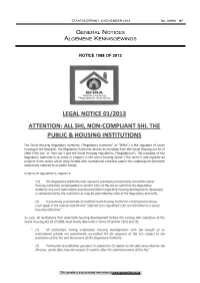 All Shi, Non-Compliant Shi, Public & Housing Institutions