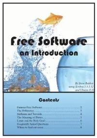 Free Software an Introduction