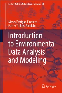 Introduction to Environmental Data Analysis and Modeling Lecture Notes in Networks and Systems