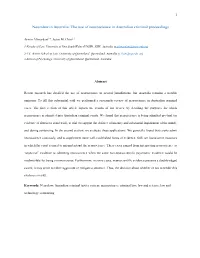 1 Neurolaw in Australia: the Use of Neuroscience in Australian