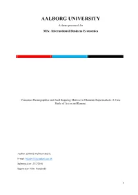 AALBORG UNIVERSITY a Thesis Presented for Msc