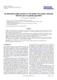 An Alternative Stable Solution for the Kepler-419 System, Obtained with the Use of a Genetic Algorithm D