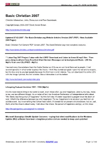 Basic Christian 2007 Christian Information, Links, Resources and Free Downloads