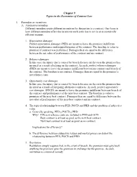 Chapter 9 Topics in the Economics of Contract Law I. Remedies As