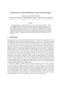 Classification of Modal Meaning in Negotiation Dialogues
