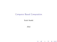 Computer Based Composition