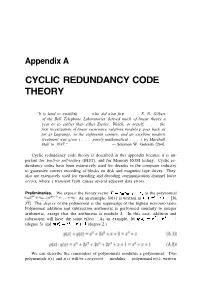 Cyclic Redundancy Code Theory